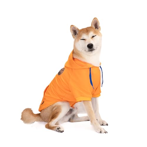 Hug Pupee Verstellbarer Halsumfang Hundekleidung Kleine Hunde Hoodie Gemütlich Warm Winter Pullover Kleidung Pullover für kleine Welpen Sweatshirt – Orange XX-Large von Hug Pupee