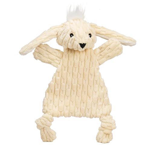 HuggleHounds Flatties – Hundespielzeug, um sie beschäftigt zu halten, quietschendes Knisterspielzeug für mittelgroße und große Hunde, langlebiges Stofftierspielzeug – Bobbi Bunny HuggleFlatties, groß von HuggleHounds