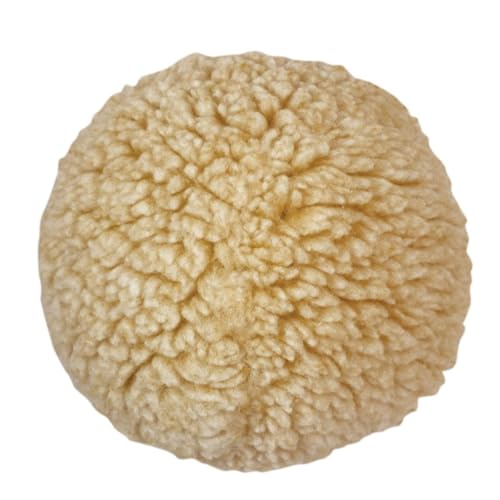 HuggleHounds Plush Extra Thick Sherpa Durable 2' Hugglebone, Natura (Ball) von HuggleHounds