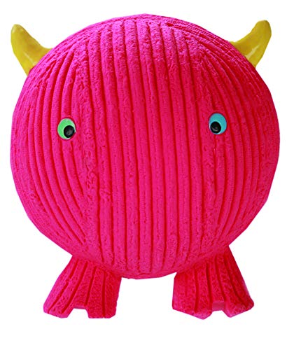 HuggleHounds Ruff-Tex Hundespielzeug mit Quietschelement, sehr natürlich, Pink Monstah, klein von HuggleHounds