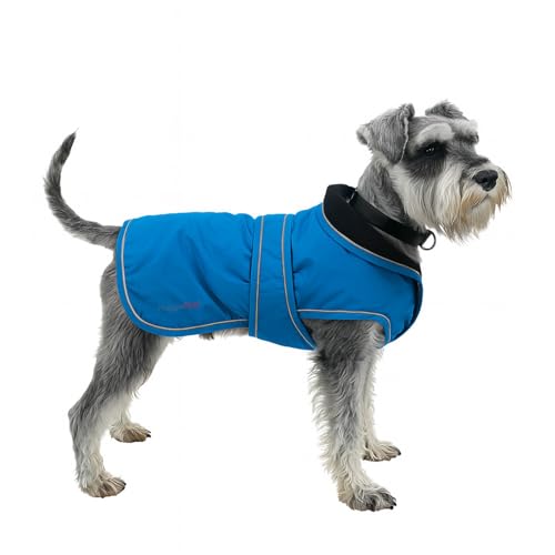 HugglePets Arctic Armour Thermo-Hundemantel, wetterfest, Größe M, 40 cm, Blau von HugglePets