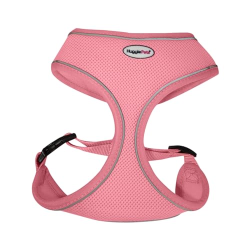 HugglePets Hundegeschirr, extra klein, 28–40 cm, Netzstoff, atmungsaktiv, leicht, wasserdicht, einfach an der Leine zu befestigen, für kleine, mittelgroße und große Hunde, Rosa HugglePets Hundegeschirr, extra klein, 28–40 cm, Netzstoff, atmungsaktiv, leicht, wasserdicht, einfach an der Leine zu befestigen, für kleine, mittelgroße und große Hunde, Rosa von HugglePets