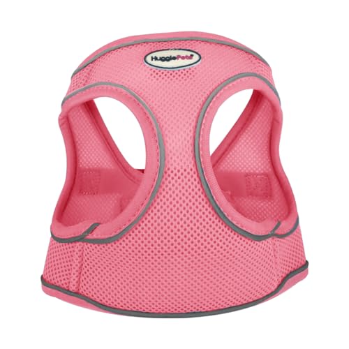 HugglePets Hundegeschirr aus Netzstoff, atmungsaktiv, leicht, wasserdicht, für kopfscheue Hunde, Größe M, 44–52 cm, Rosa HugglePets Hundegeschirr aus Netzstoff, atmungsaktiv, leicht, wasserdicht, für kopfscheue Hunde, Größe M, 44–52 cm, Rosa von HugglePets
