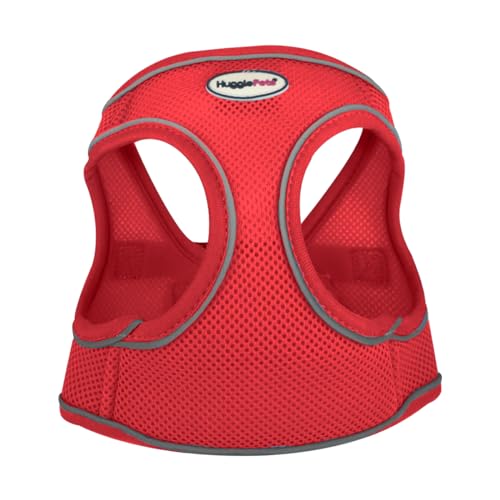 HugglePets Air-Mesh-Hundegeschirr zum Hineinsteigen, robust, sicher, leicht und atmungsaktiv, für kleine Hunde, mit reflektierendem Futter, Rot, Größe M (44–52 cm) HugglePets Air-Mesh-Hundegeschirr zum Hineinsteigen, robust, sicher, leicht und atmungsaktiv, für kleine Hunde, mit reflektierendem Futter, Rot, Größe M (44–52 cm) von HugglePets
