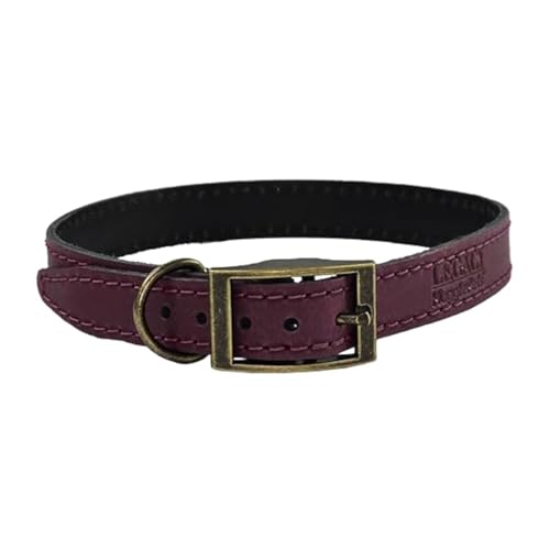 HugglePets Legacy Hundehalsband, aus britischem Leder, handgefertigt, Merlot, Größe XL 45–50 cm HugglePets Legacy Hundehalsband, aus britischem Leder, handgefertigt, Merlot, Größe XL 45–50 cm von HugglePets