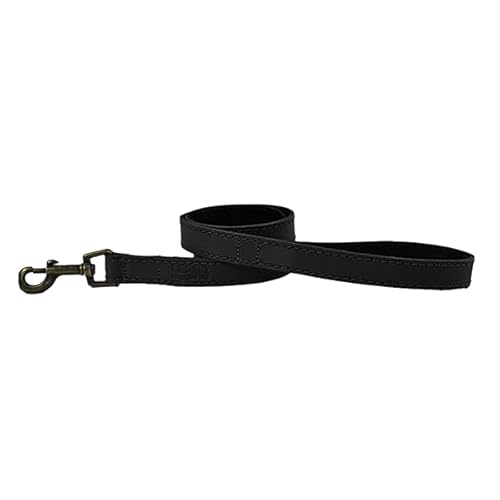 HugglePets Legacy Hundeleine aus Leder, handgefertigt, 100 x 1,9 cm, Schwarz HugglePets Legacy Hundeleine aus Leder, handgefertigt, 100 x 1,9 cm, Schwarz von HugglePets