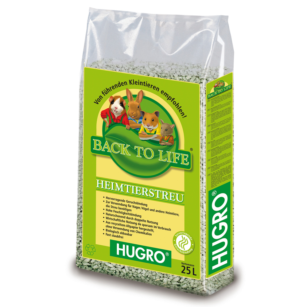 Hugro Back to Life Cellulose-Einstreu - 2 x 25 l von Hugro