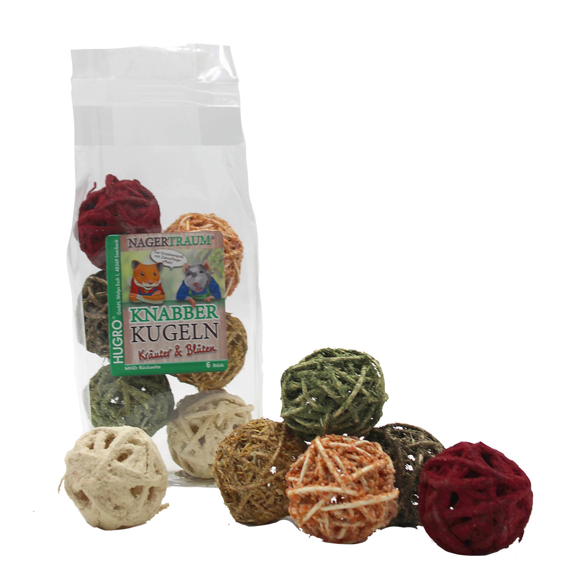 Hugro Nager Traum Knabber-Kugeln - Mix: 6-er (26 g) von Hugro