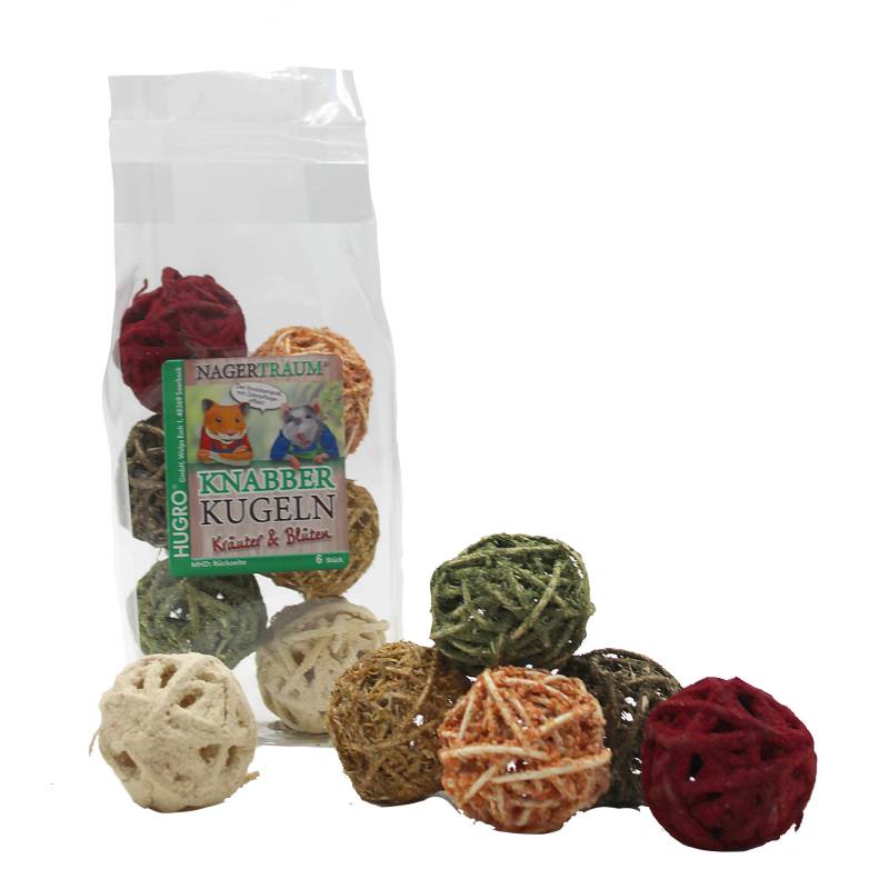 Hugro Nager Traum Knabber-Kugeln - Mix: 6-er (26 g) von Hugro