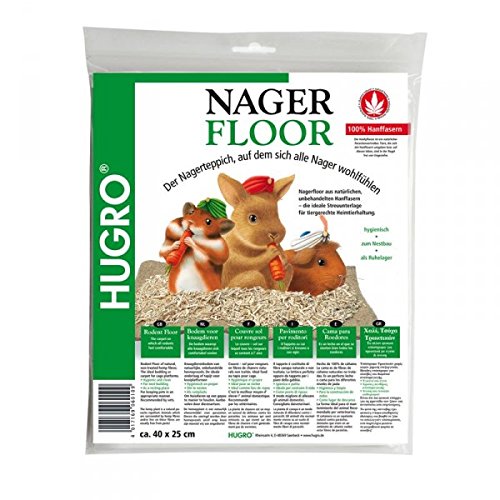 Hugro Nagerfloor Hanfmatte Standard ca. 40x25x1 cm, Streuunterlage von Hugro
