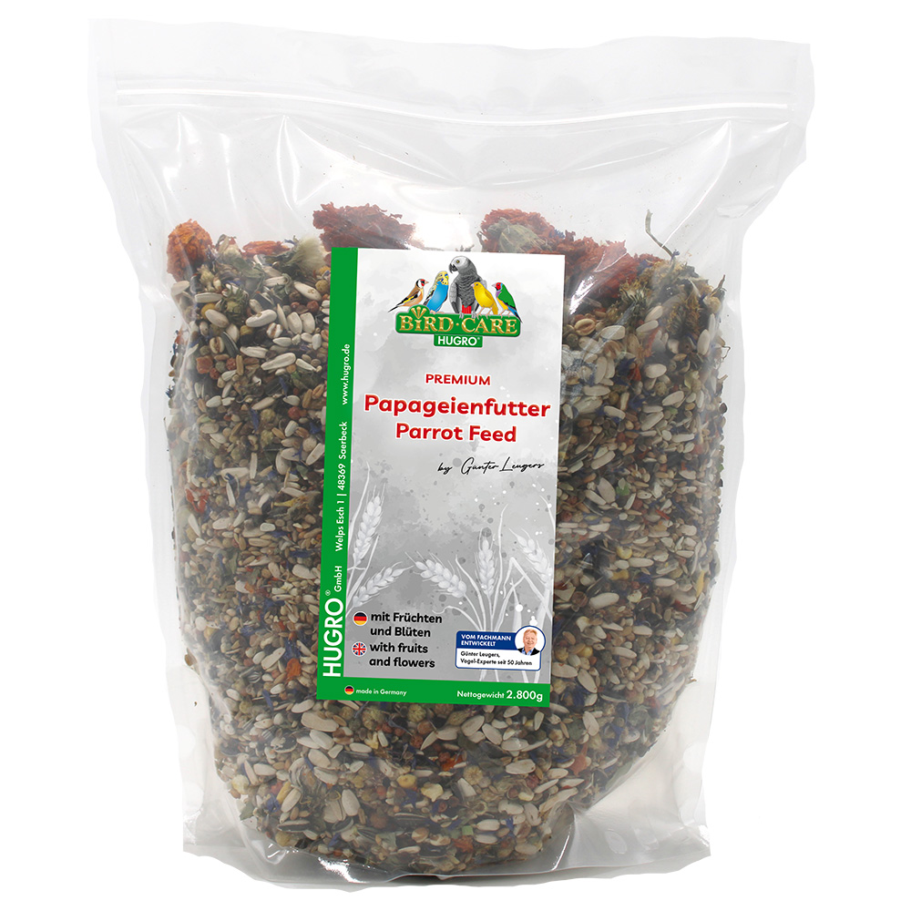 Hugro Papageienfutter mit Früchten und Blüten - Sparpaket: 2 x 2,8 kg Hugro Papageienfutter mit Früchten und Blüten - Sparpaket: 2 x 2,8 kg von Hugro