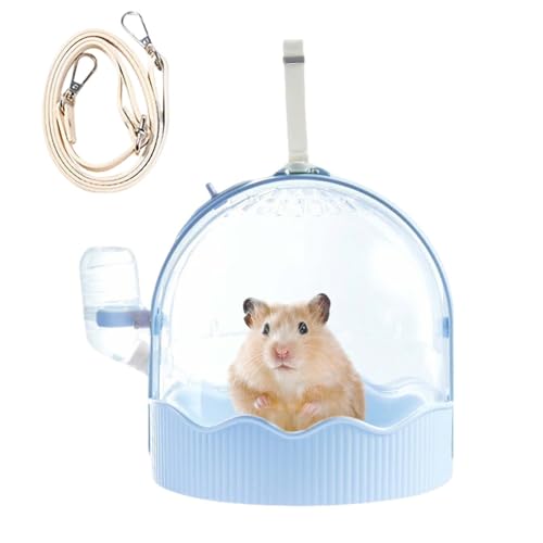 Hamster Transportbox | Kleintierkäfig Mit Verstellbarem Schultergurt - Haustierzubehör Für Garten Zuhause Camping Außenbereich Spiel Und Pflege Hamster Transportbox | Kleintierkäfig Mit Verstellbarem Schultergurt - Haustierzubehör Für Garten Zuhause Camping Außenbereich Spiel Und Pflege von Hugsweet