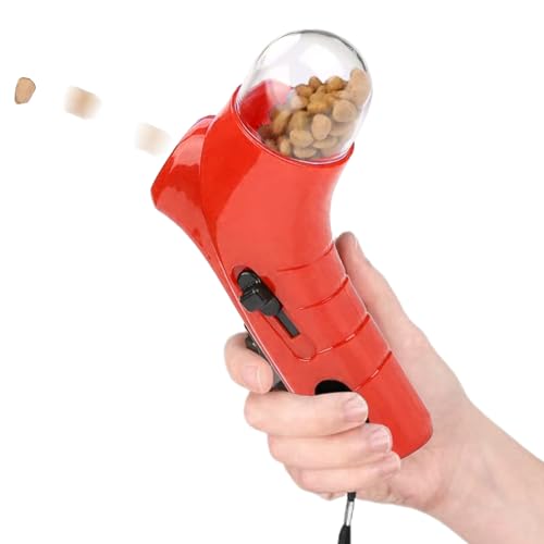 Haustier-Leckerli-Starter, Hundefutter-Katapult, interaktives Trainingsspielzeug, Haustier-Snackspender, Welpen, Handfutterkatapult für Hundetraining und Training von Hugsweet