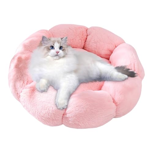 Hugsweet Beruhigendes Katzenbett, Katzenbetten für Wohnungskatzen - Weiche Katzenhöhle mit Blumenmuster, warme Katzenbetten | Beruhigendes, waschbares Katzennest aus Plüsch für kleine Katzen, Hugsweet Beruhigendes Katzenbett, Katzenbetten für Wohnungskatzen - Weiche Katzenhöhle mit Blumenmuster, warme Katzenbetten | Beruhigendes, waschbares Katzennest aus Plüsch für kleine Katzen, von Hugsweet