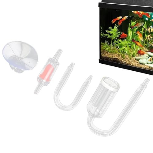 Hugsweet CO2-System für Aquarien, CO2-Aquarium-Set - CO2-Diffusor-Set aus Glas | Glas-Bubbler für bessere Sicht auf das Wasser, für Aquarien- und Aquarienpflanzen von Hugsweet
