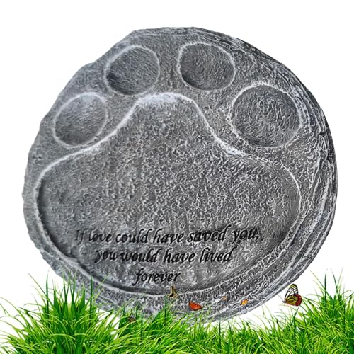Hugsweet Gedenksteine für Hunde – Pfotenabdruck-Katzen-Grabstein – Kunstharz kreativer Gedenkstein für den Verlust eines Hundes, jemanden, der ein geliebtes Haustier verloren hat, Haustiere, Hund, Hugsweet Gedenksteine für Hunde – Pfotenabdruck-Katzen-Grabstein – Kunstharz kreativer Gedenkstein für den Verlust eines Hundes, jemanden, der ein geliebtes Haustier verloren hat, Haustiere, Hund, von Hugsweet