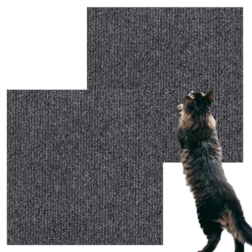 Hugsweet Katzenkratzpads,Kratzmatte für Katzen - Nano-Klebstoff, 2 Stück, zuschneidbarer Kratzteppich für Katzen - Wand-Bodenkratzer, kratzfester Möbelschutz für Katzen und Kätzchen im Innenbereich von Hugsweet