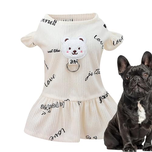 Hugsweet Kleines Hundekleid, Kostüm für Hunde, Hundekleid aus Polyester mit Bärenmuster, Weiche, Bequeme Alltagskleidung für Hunde, modisches Haustier-Outfit für kleine Hunde, Welpen, Haustiere, von Hugsweet
