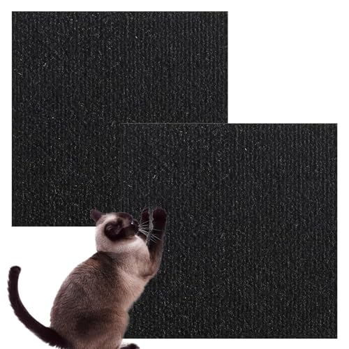 Hugsweet Kratzmatte für Katzen, Kratzunterlage für Katzen | Nano-Klebstoff, 2 Stück, zuschneidbarer Kratzteppich für Katzen - Wand-Bodenkratzer, kratzfester Möbelschutz für Katzen und Kätzchen im von Hugsweet