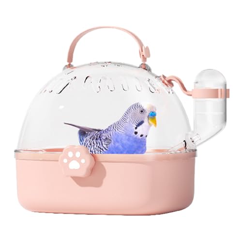 Hugsweet Vogelreiseträger, Hamsterträgerkäfig für Transport,Vogelkäfigboxzubehör | Tragbarer kompakter Panoramablick transparent mit Wasserflasche für den Außenbereich Hugsweet Vogelreiseträger, Hamsterträgerkäfig für Transport,Vogelkäfigboxzubehör | Tragbarer kompakter Panoramablick transparent mit Wasserflasche für den Außenbereich von Hugsweet