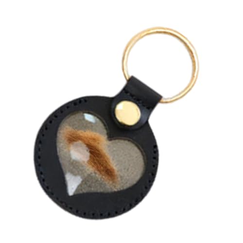 Hundehaarsammler Schlüsselbund - Haustier -Gedenkgeschenke, Hundehaarspeicher Schlüsselbund, süße Herzform Charme, Haustier Haar Keepske Keyring Leder Pet Memorial Anhänger für Haustierliebhaber Hundehaarsammler Schlüsselbund - Haustier -Gedenkgeschenke, Hundehaarspeicher Schlüsselbund, süße Herzform Charme, Haustier Haar Keepske Keyring Leder Pet Memorial Anhänger für Haustierliebhaber von Hugsweet