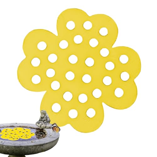Schwimmende Bienen-Insel-Bewässerungsstation für Bienenbecher für Gartenbienen in Sektenbewässerung und Schmetterlings-Wasserstationen für Outdoor-Gartendekoration, durstige Bestäuber von Hugsweet