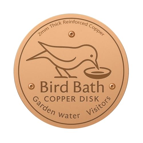 Vogeltränke, Kupferscheibe, Garten, Vogeltränke, -Unterstützung, Reinigerplatte, Badescheibe, Ornamente, Kupferschale für physisch sicheres, sauberes Wasser für Vogeltränke im Freien Vogeltränke, Kupferscheibe, Garten, Vogeltränke, -Unterstützung, Reinigerplatte, Badescheibe, Ornamente, Kupferschale für physisch sicheres, sauberes Wasser für Vogeltränke im Freien von Hugsweet