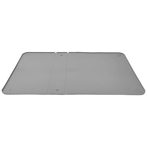 Hund Urinierpad Halter,89.5×65cm Klappbar Welpen Töpfchentraining Pad mit Schnalle,Erhöhte Auslaufsichere Kanten, Rutschfeste Welpen Silikonmatte für Bodenschutz,leicht zu reinigen und aufzubewahren von HuhWafee