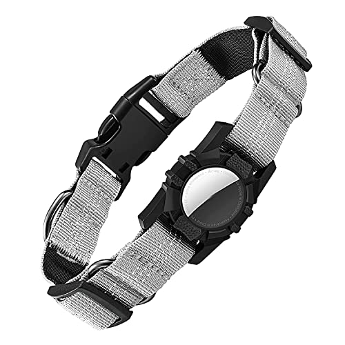 Huhebne Hundehalsband, Reflektierendes Tag Hundehalsband für Airtags - Verstellbares StrapazierfäHiges Hundehalsband Huhebne Hundehalsband, Reflektierendes Tag Hundehalsband für Airtags - Verstellbares StrapazierfäHiges Hundehalsband von Huhebne