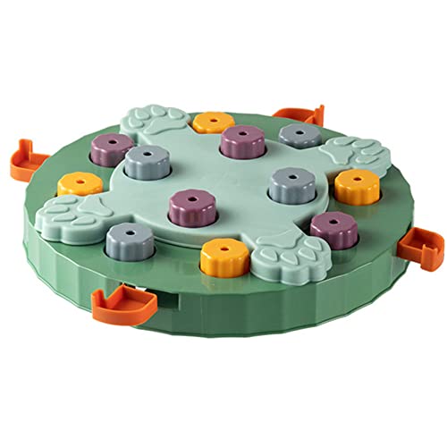Huhebne Slow Feeder Interactive Increase Food Dispenser Slowly Eating Non Bowl Pet Training Game-Green von Huhebne