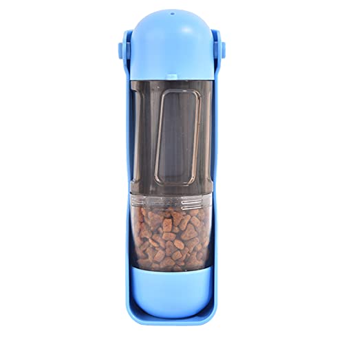 Huhebne Tragbarer Haustier-Wasserflaschen-Futterspender für Hunde, Haustierprodukt, Welpen-Trinknapf, Outdoor-Wasserspender, Blau von Huhebne