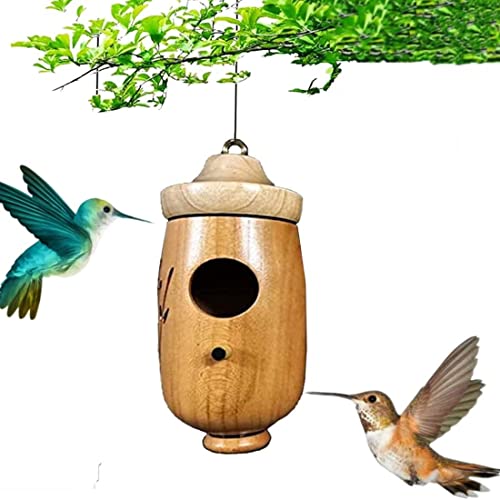 Huhebne Vogelhaus Mini Vogelhaus Holz Vogelschaukel Nest für Draußen Haustier für Häuser A von Huhebne