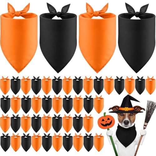 Huhumy Halloween-Hundehalstücher mit Sublimationsdruck, blanko, für Hunde, Wärmeübertragung, Dreieck-Lätzchen, DIY-Schal für kleine, mittelgroße und große Welpen, Kostüme, Foto-Requisiten, Zubehör von Huhumy