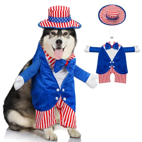 Huhumy Haustierkostüm 4. Juli, amerikanische Flagge, Hundekostüm, rot-blaue Sterne, Streifen, lustiges Hundekostüm für Unabhängigkeitstag, Nationalfeiertag, patriotische Veranstaltungen, amerikanische Huhumy Haustierkostüm 4. Juli, amerikanische Flagge, Hundekostüm, rot-blaue Sterne, Streifen, lustiges Hundekostüm für Unabhängigkeitstag, Nationalfeiertag, patriotische Veranstaltungen, amerikanische von Huhumy