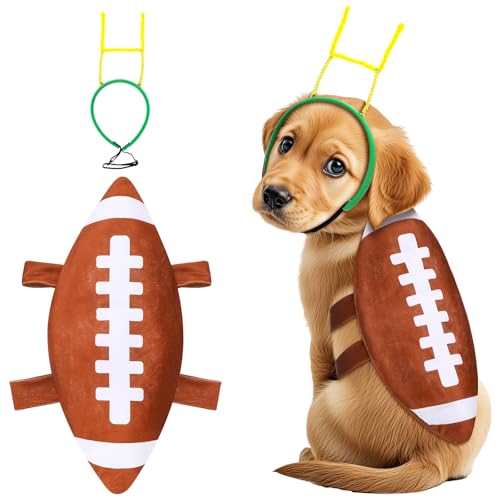 Huhumy Hunde-Fußballkostüm mit Torpfosten, Stirnband, Welpenkostüm, verstellbar, lustiges Haustier-Outfit, Schiedsrichterkleidung für kleine, mittelgroße Hunde, Fußball, Geburtstag, Sport, Spiel, von Huhumy