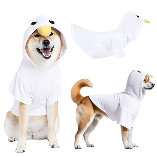 Huhumy Hundeganskostüm, Kleidung für mittelgroße Haustiere, lustige Hunde, Halloween-Outfits für kleine, mittelgroße Haustiere, niedliches Tier, Winter-Kapuzenpullover, Mäntel, Cosplay-Sweatshirt von Huhumy