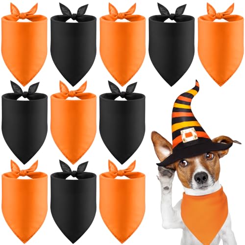 Huhumy Hundehalstücher in Halloween-Farben, Sublimationsdruck, blanko, für Hunde, Wärmeübertragung, Dreieckstuch für kleine, mittelgroße und große Haustiere, Kostüm, Foto-Requisiten, Zubehör von Huhumy