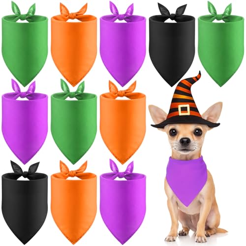 Huhumy Hundehalstücher in Halloween-Farben, Sublimationsdruck, blanko, für Hunde, Wärmeübertragung, Dreieckstuch für kleine, mittelgroße und große Haustiere, Kostüm, Foto-Requisiten, Zubehör von Huhumy