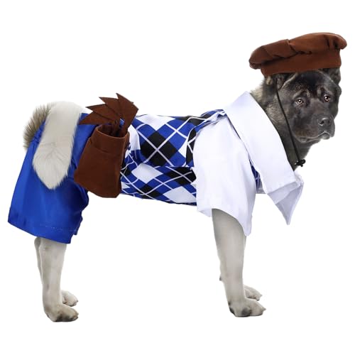 Hunde-Golf-Kostüm mit Golftasche und Schlägern, lustiges Haustierkostüm, Hund, Cosplay, Halloween, Urlaub, Haustier-Partyzubehör für kleine, mittelgroße und große Hunde (Halsumfang: 30,5–35,6 cm Hunde-Golf-Kostüm mit Golftasche und Schlägern, lustiges Haustierkostüm, Hund, Cosplay, Halloween, Urlaub, Haustier-Partyzubehör für kleine, mittelgroße und große Hunde (Halsumfang: 30,5–35,6 cm von Huhumy