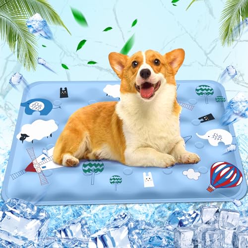 Hundematte & Katzenmatte, Waschbares Hundebett, wassergefüllte Kühlmatte, 50×60 cm, L, Blaue Windmühle Hundematte & Katzenmatte, Waschbares Hundebett, wassergefüllte Kühlmatte, 50×60 cm, L, Blaue Windmühle von Huifengjie