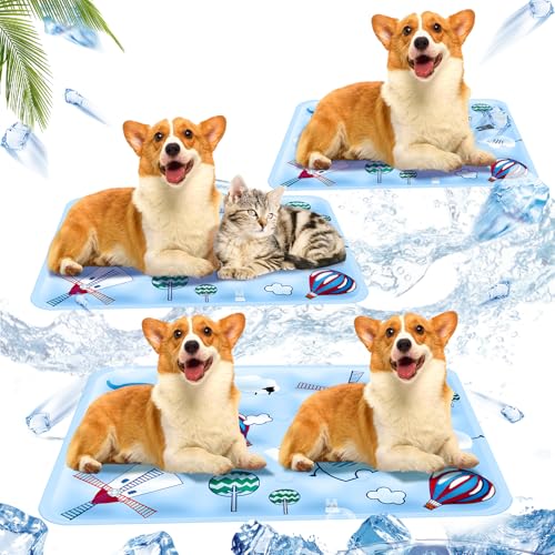 Hundematte & Katzenmatte, Waschbares Hundebett, wassergefüllte Kühlmatte, für Zuhause Unterwegs oder im Auto Kühlkissen Pad Hunde, 60×90 cm, XL,Blaue Windmühle Hundematte & Katzenmatte, Waschbares Hundebett, wassergefüllte Kühlmatte, für Zuhause Unterwegs oder im Auto Kühlkissen Pad Hunde, 60×90 cm, XL,Blaue Windmühle von Huifengjie