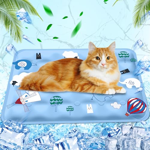 Hundematte & Katzenmatte, wassergefüllte Kühlmatte, Dog Cooling Mat Kühlmatte für Hund Katzen Haustier, 40×50 cm, M, Blaue Windmühle Hundematte & Katzenmatte, wassergefüllte Kühlmatte, Dog Cooling Mat Kühlmatte für Hund Katzen Haustier, 40×50 cm, M, Blaue Windmühle von Huifengjie