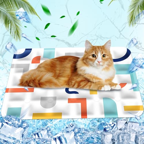 Hundematte & Katzenmatte, wassergefüllte Kühlmatte, Haustier Kühlmatte, Pad Hunde-Kühlkissen 40×50 cm, M, Weiß Hundematte & Katzenmatte, wassergefüllte Kühlmatte, Haustier Kühlmatte, Pad Hunde-Kühlkissen 40×50 cm, M, Weiß von Huifengjie