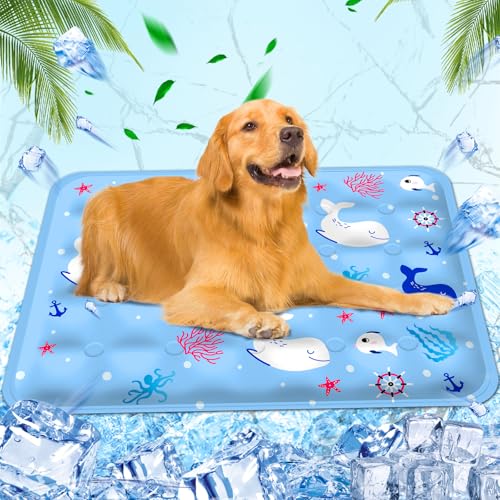 Kühlmatte Hunde,Haustier Kühlmatte, Kühlkissen Pad wassergefüllte Kühlmatte Pet Cooling Pad, 60×90cm,XL,Unterwasserwelt Kühlmatte Hunde,Haustier Kühlmatte, Kühlkissen Pad wassergefüllte Kühlmatte Pet Cooling Pad, 60×90cm,XL,Unterwasserwelt von Huifengjie