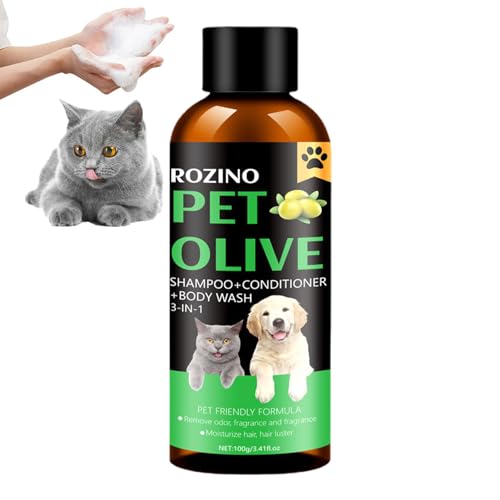 3 in 1 Hundeshampoo | Geruchsbeseitigendes Hundeshampoo - Pflegezubehör, Geruchsentfernungs- und Hundespray-für stinkende Hunde und Welpen, 100 g Hujinkan von Hujinkan