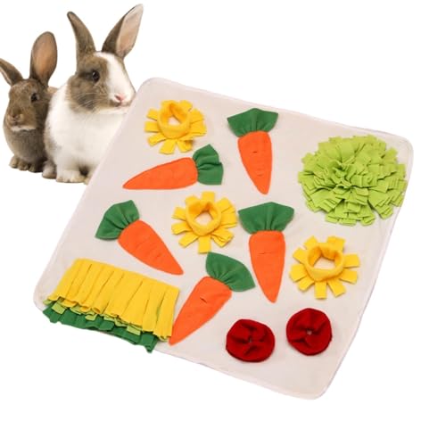 Hujinkan Kaninchen Futtermatte, Interaktive Haustierspiel-Futtermatte für Langeweile und langsames Fressen,Schnüffelunterlage für Haustiere, rutschfest, Schnüffelmatte für Kaninchen, Chinchillas, von Hujinkan