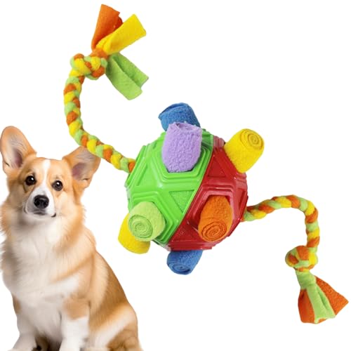Hujinkan Schnüffelball-Hundespielzeug, Hundefütterungs-Puzzleball - Schnüffelball-Spielzeug, Exquisite Hundefutter-Schnüffelbälle,Sniffle Interaktives Leckerli-Spiel, Schnüffel-Puzzle-Spielzeugball von Hujinkan