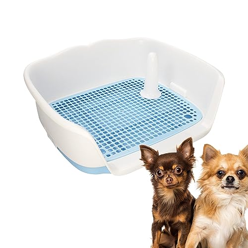Hundetoilette Indoor,Abnehmbarer Toilettenpapierhalter für Hunde | Erhöhter Hunde-PIPI-Pad-Halter für das Töpfchentraining, Hunde-Töpfchenbox mit abnehmbarem Pfosten für kleine mittelgroße Hujinkan von Hujinkan