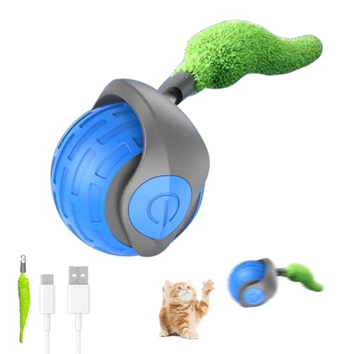 Hulaiyaa Interaktiver Katzen Palla für Hunde, Elektrisch Zwei Farben Katzen Spielzeug Palla, Rolling Smart Interaktives Spielzeug Ball für Hunde, Type C Aufladbar Automatisch Haustier Ball mit Schnur Hulaiyaa Interaktiver Katzen Palla für Hunde, Elektrisch Zwei Farben Katzen Spielzeug Palla, Rolling Smart Interaktives Spielzeug Ball für Hunde, Type C Aufladbar Automatisch Haustier Ball mit Schnur von Hulaiyaa