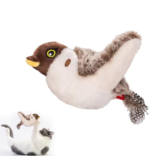 Hulaiyaa Katzen Spielzeug Selbstbeschäftigung Vogel Beweglich, Interaktives Automatisches Katzen Spielzeug Vogel Elektrisch Echte Flattern, Simulierter Zwitschernder Vogel USB-Aufladung mit 3 Modi Hulaiyaa Katzen Spielzeug Selbstbeschäftigung Vogel Beweglich, Interaktives Automatisches Katzen Spielzeug Vogel Elektrisch Echte Flattern, Simulierter Zwitschernder Vogel USB-Aufladung mit 3 Modi von Hulaiyaa